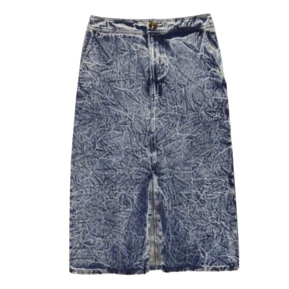 NEW Who What Wear Denim Acid Wash Skirt